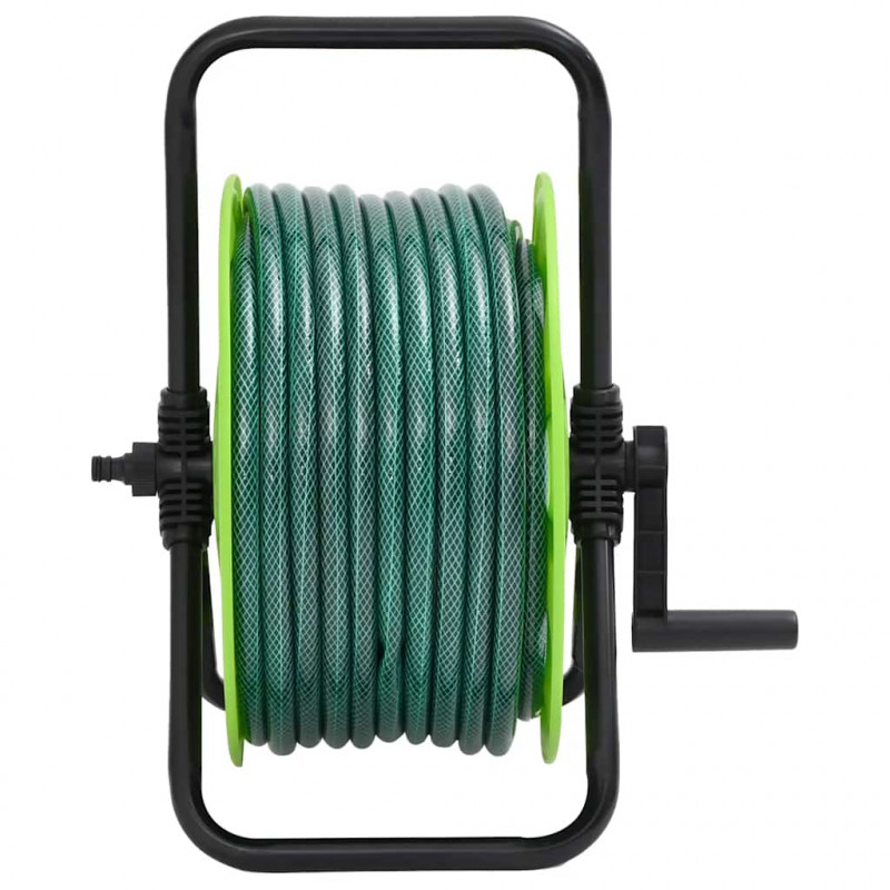 Wolnostojący bęben na wąż ze złączkami, 0,5", 50m, zielony, PVC