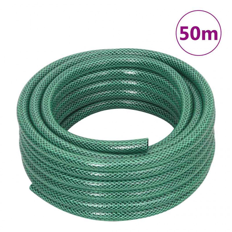 Wolnostojący bęben na wąż ze złączkami, 0,5", 50m, zielony, PVC