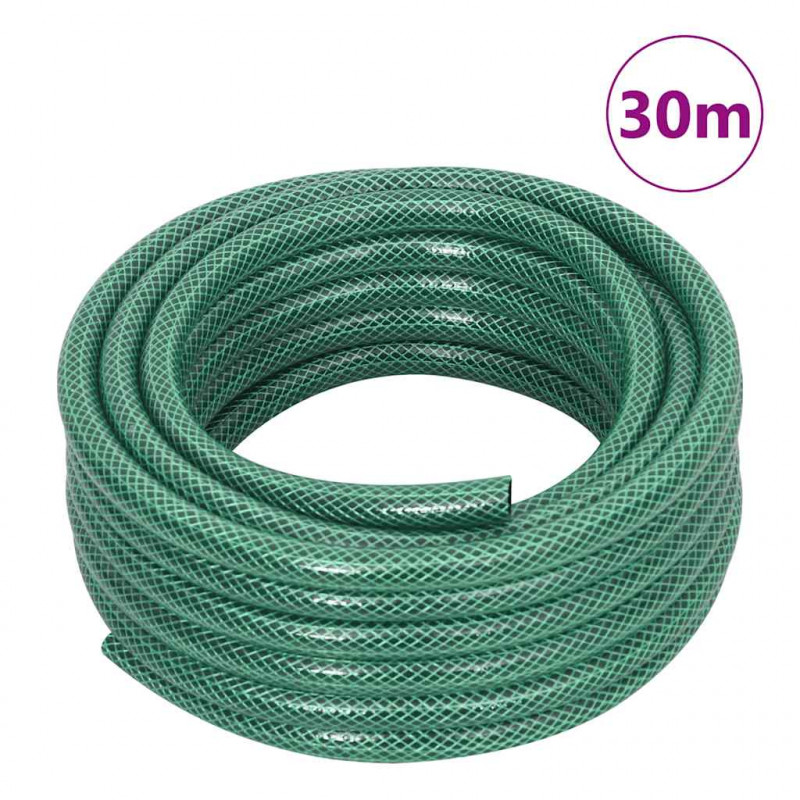 Wózek z bębnem na wąż i złączkami, 0,5", 30 m, zielony, PVC