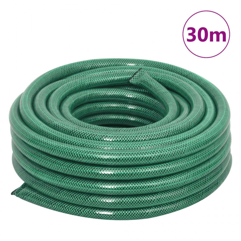 Wózek z bębnem na wąż i złączkami, 0,75", 30 m, zielony, PVC