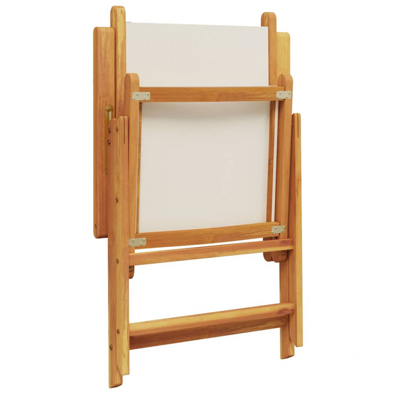 7-cz. zestaw mebli ogrodowych, kremowa tkanina i drewno