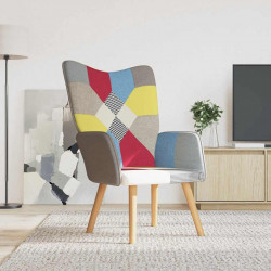 Fotel, patchwork, obity tkaniną