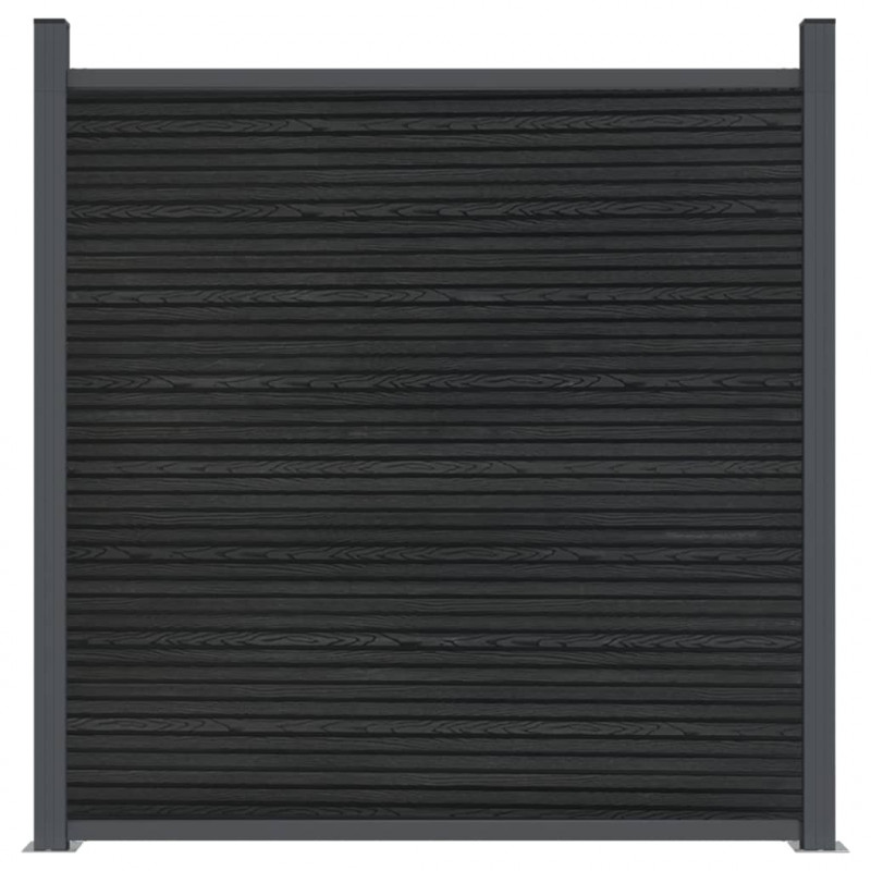 Panel ogrodzeniowy, szary, 526x186 cm, WPC