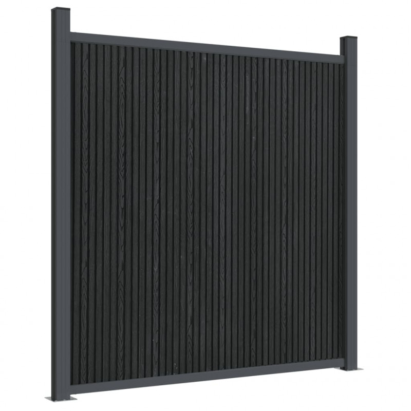 Panel ogrodzeniowy, szary, 1045x186 cm, WPC