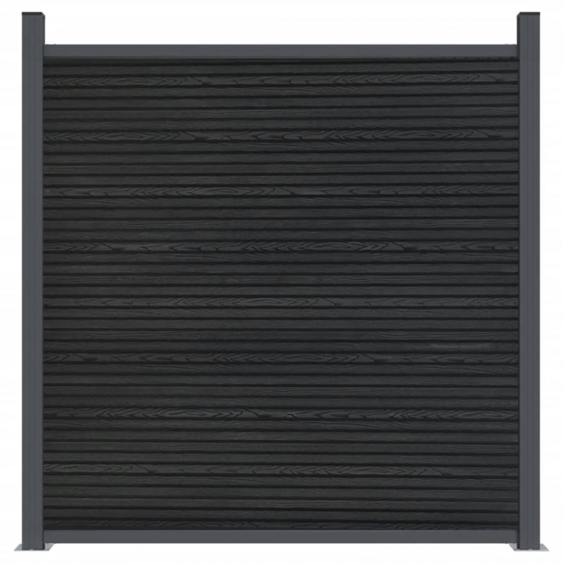 Panel ogrodzeniowy, szary, 1737x186 cm, WPC