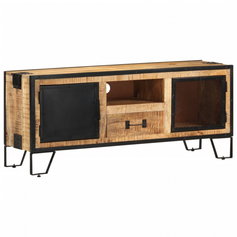 Szafka pod telewizor, 110x31x46 cm, surowe drewno mango