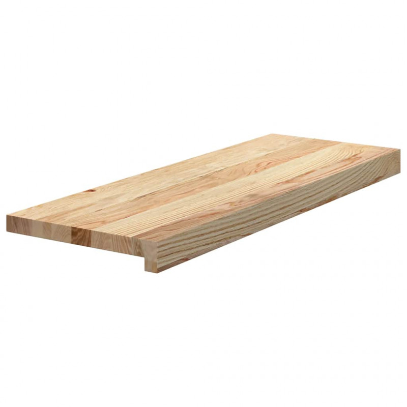 Stopnie schodowe, 4 szt., surowe, 70x25x2cm, lite drewno dębowe