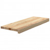 Stopnie schodowe, 4 szt., surowe, 70x25x2cm, lite drewno dębowe
