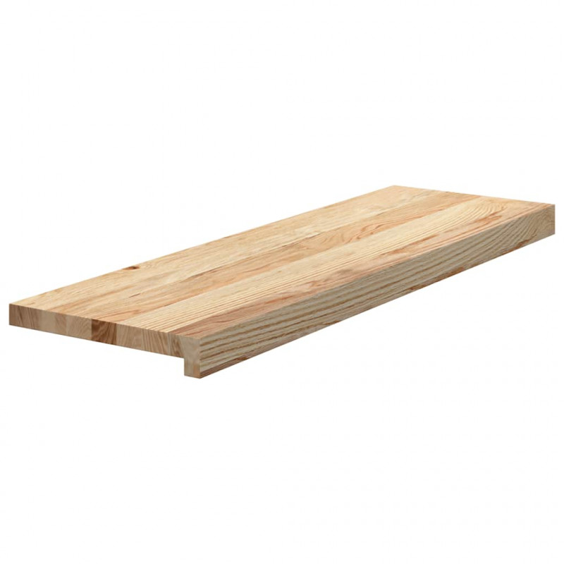 Stopnie schodowe, 4 szt., surowe 80x30x2 cm lite drewno dębowe