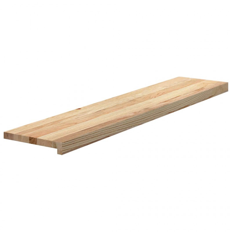 Stopnie schodowe, 4 szt., surowe 120x30x2 cm lite drewno dębowe