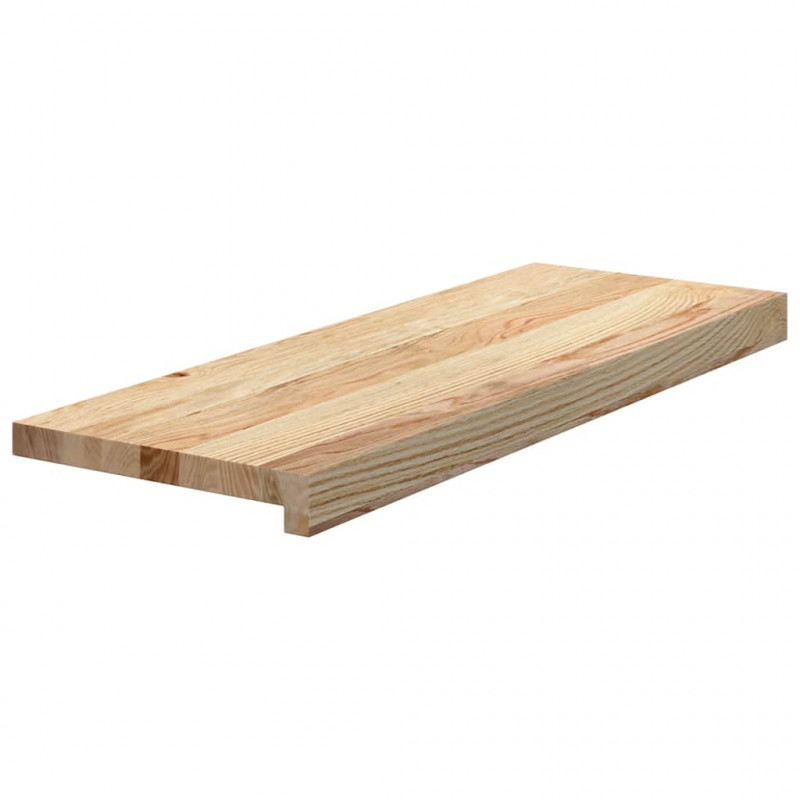 Stopnie schodowe, 8 szt., surowe 70x25x2 cm lite drewno dębowe