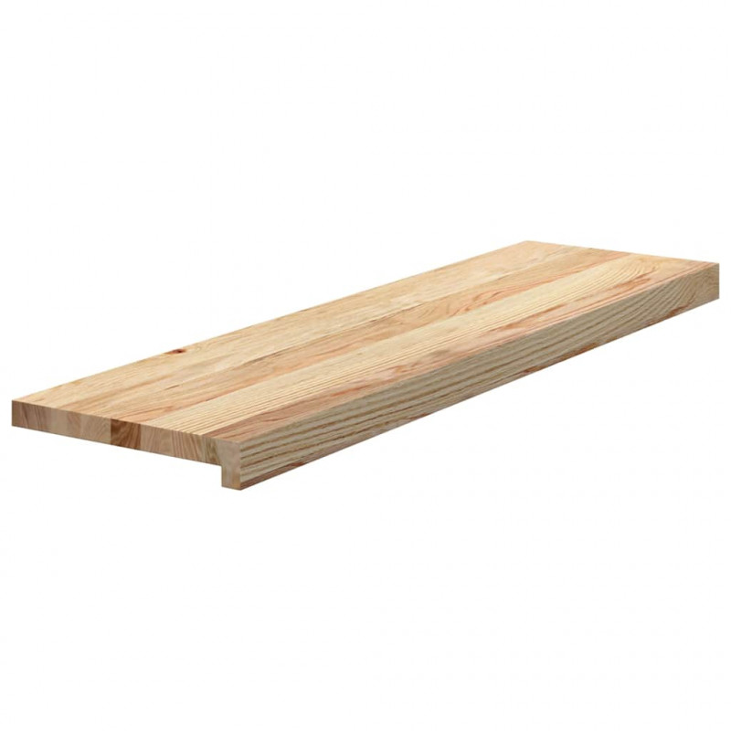 Stopnie schodowe, 12 szt. surowe 90x30x2cm lite drewno dębowe
