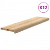 Stopnie schodowe, 12 szt. surowe 100x30x2cm lite drewno dębowe