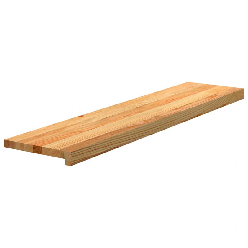 Stopnie schodowe, 4 szt. brązowe 110x30x2cm lite drewno dębowe
