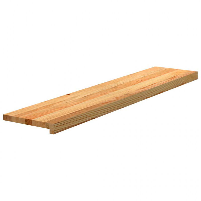 Stopnie schodowe, 12 szt. brązowe 120x25x2cm lite drewno dębowe