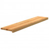 Stopnie schodowe, 12 szt. brązowe 120x25x2cm lite drewno dębowe