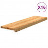 Stopnie schodowe, 16 szt. brązowe 90x30x2cm lite drewno dębowe