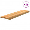 Stopnie schodowe, 16 szt. brązowe 100x30x2cm lite drewno dębowe