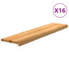 Stopnie schodowe, 16 szt. brązowe 110x30x2cm lite drewno dębowe