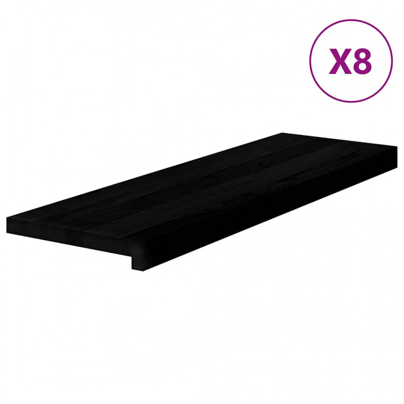 Stopnie schodowe, 8 szt. brązowe 80x25x2 cm lite drewno dębowe