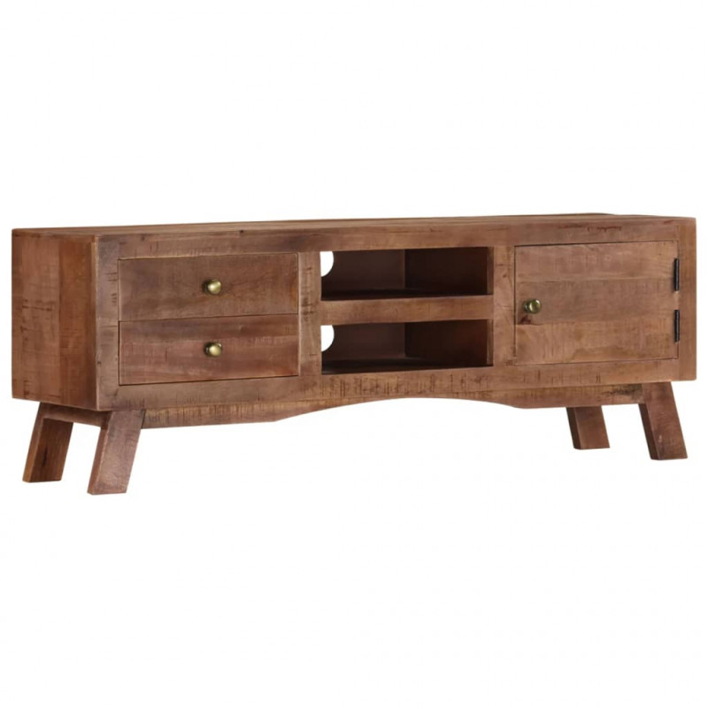 Szafka pod telewizor, 110x30x40 cm, surowe drewno mango