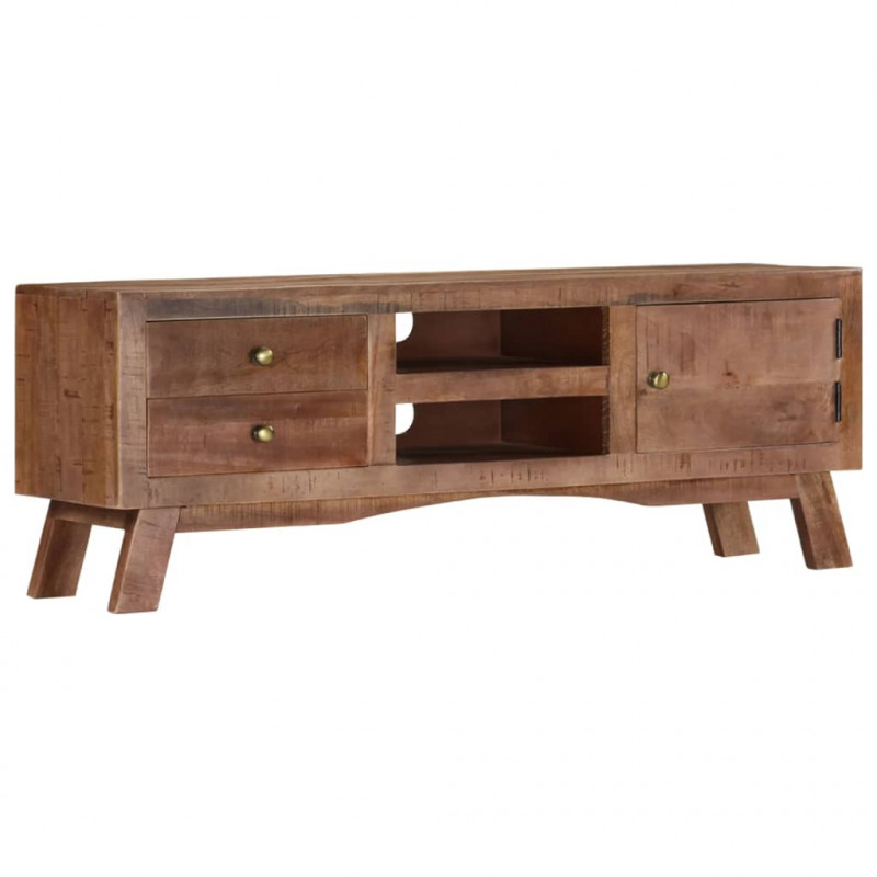 Szafka pod telewizor, 110x30x40 cm, surowe drewno mango