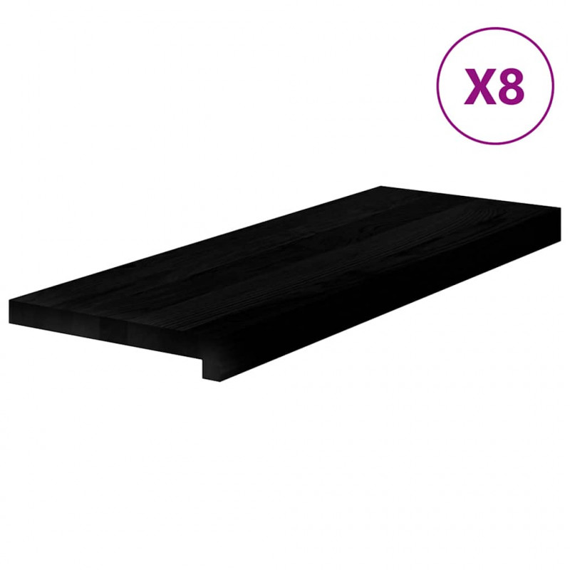 Stopnie schodowe, 8 szt. brązowe 70x30x2 cm lite drewno dębowe