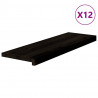 Stopnie schodowe 12 szt. brązowe 80x25x2 cm lite drewno dębowe