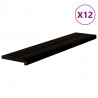 Stopnie schodowe 12 szt. brązowe 120x25x2 cm lite drewno dębowe