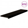 Stopnie schodowe 12 szt. brązowe 100x30x2 cm lite drewno dębowe