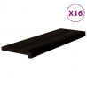 Stopnie schodowe 16 szt. brązowe 80x25x2 cm lite drewno dębowe