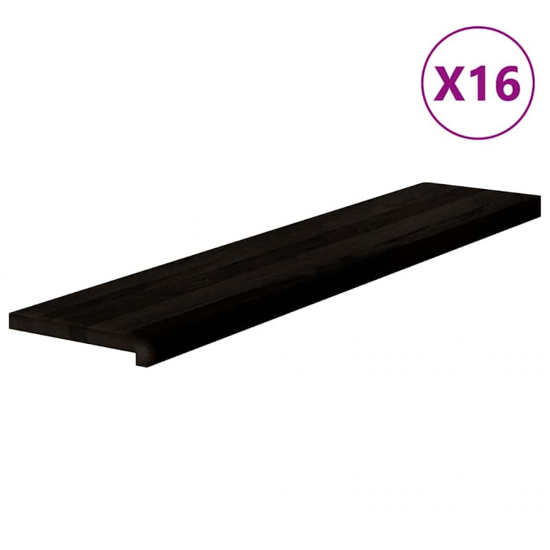 Stopnie schodowe 16 szt. brązowe 120x25x2 cm lite drewno dębowe