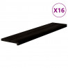 Stopnie schodowe 16 szt. brązowe 120x25x2 cm lite drewno dębowe
