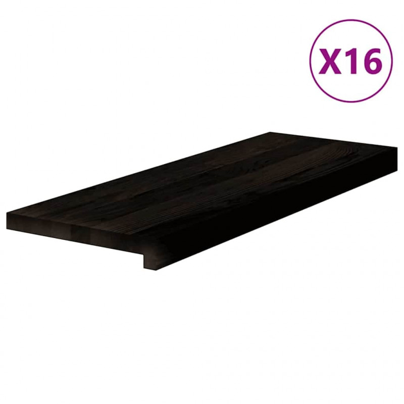 Stopnie schodowe 16 szt. brązowe 70x30x2 cm lite drewno dębowe