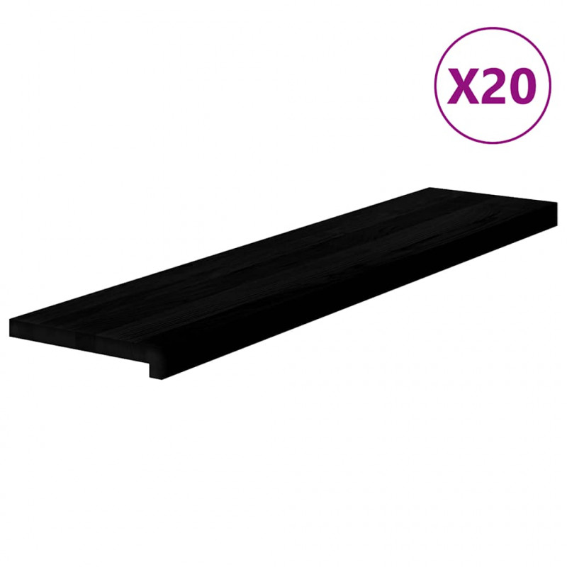 Stopnie schodowe, 20 szt. brązowe 110x25x2cm lite drewno dębowe