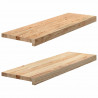 Stopnie schodowe, 2 szt. surowe, 80x25x2cm lite drewno dębowe