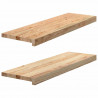 Stopnie schodowe, 2 szt. surowe, 80x30x2cm lite drewno dębowe