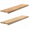 Stopnie schodowe, 2 szt. surowe, 110x30x2cm lite drewno dębowe