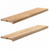 Stopnie schodowe, 2 szt. surowe, 120x30x2cm lite drewno dębowe