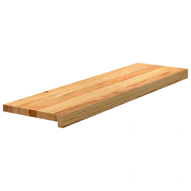 Stopnie schodowe, 2 szt. brązowe 90x30x2cm lite drewno dębowe