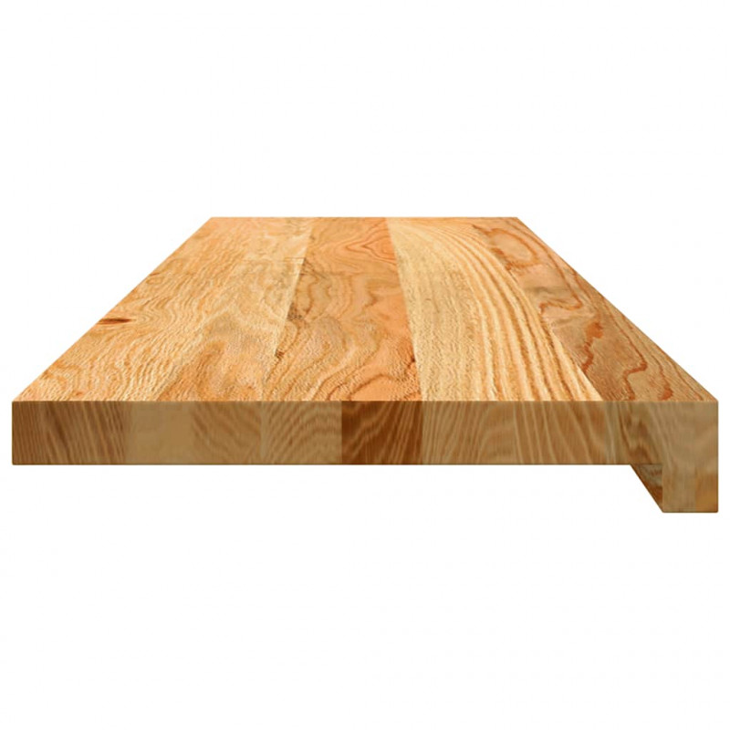 Stopnie schodowe, 2 szt. brązowe 90x30x2cm lite drewno dębowe