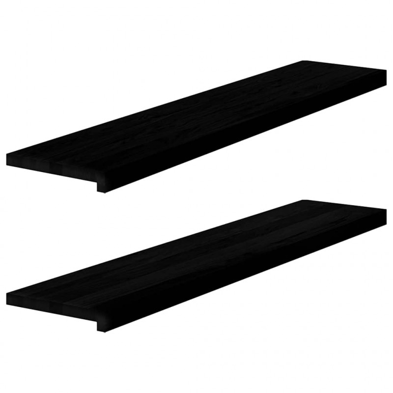 Stopnie schodowe, 2 szt. brązowe 120x25x2 cm lite drewno dębowe
