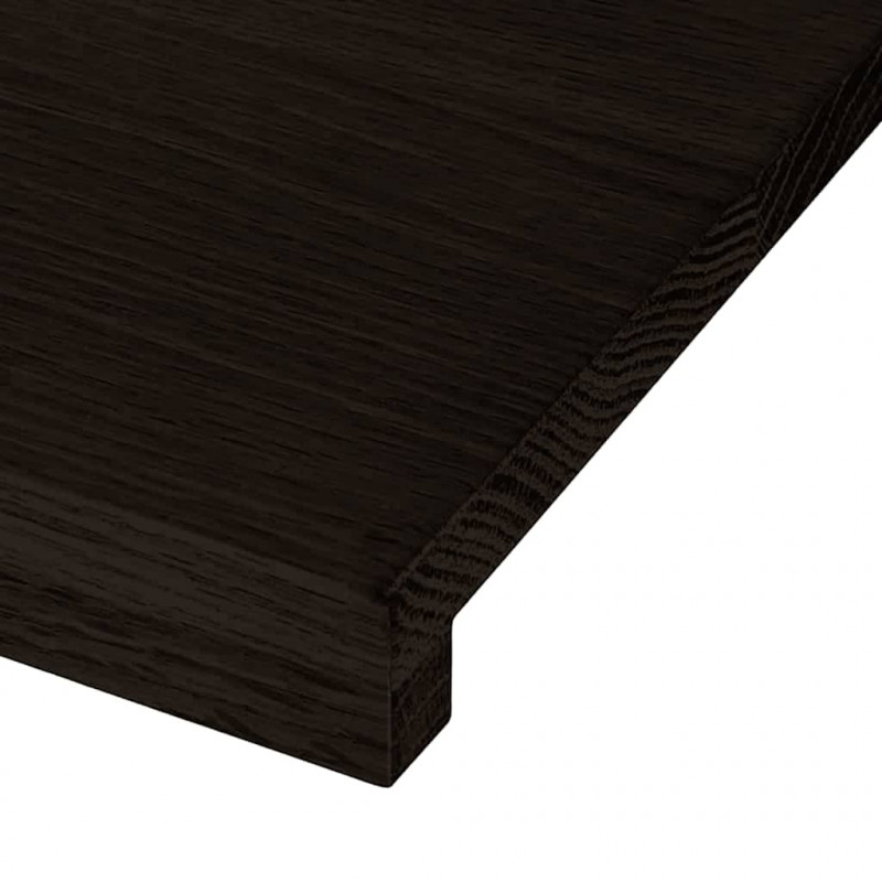 Stopnie schodowe 2 szt. brązowe 70x30x2 cm lite drewno dębowe