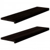 Stopnie schodowe 2 szt. brązowe 100x30x2 cm lite drewno dębowe
