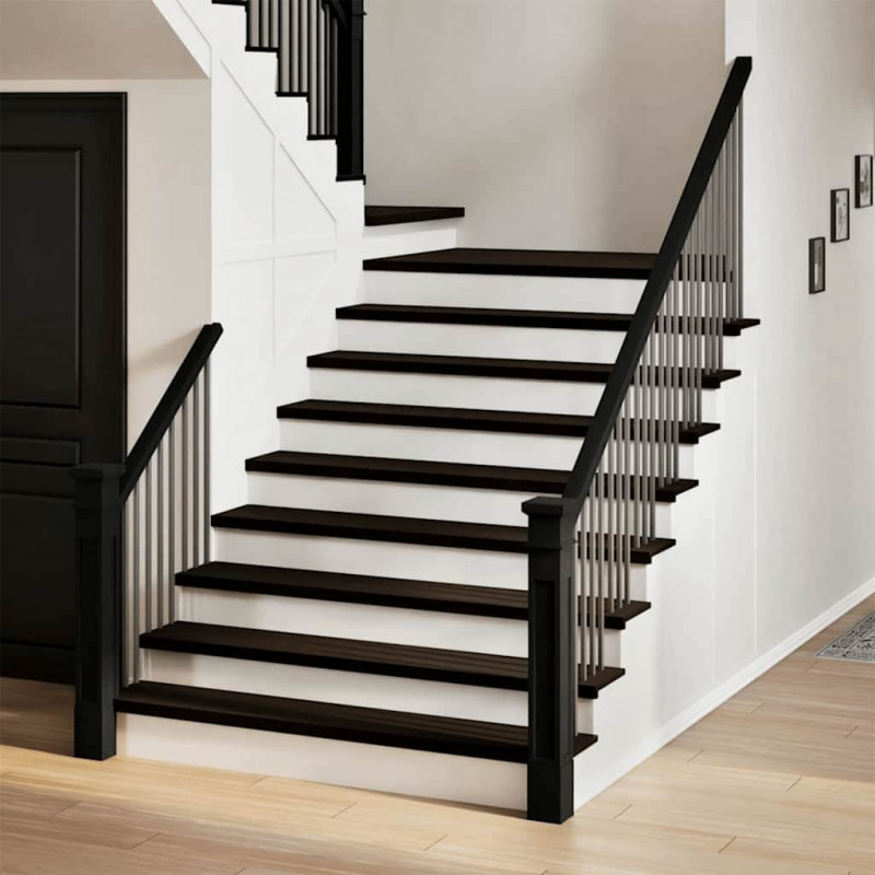 Stopnie schodowe 2 szt. brązowe 110x30x2 cm lite drewno dębowe