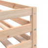 Łóżko piętrowe z zasłonkami, różowe, 90x200 cm, drewno sosnowe