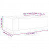 Stolik kawowy z LED Infinity, szary dąb sonoma, 116x69x40 cm