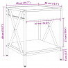 Stolik nocny z LED Infinity, czarny, 40x40x49 cm