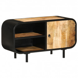 Szafka pod TV, 90x30x48 cm, surowe drewno mango