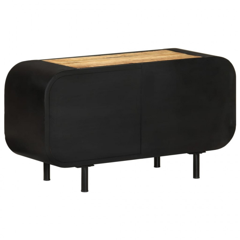 Szafka pod TV, 90x30x48 cm, surowe drewno mango
